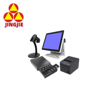 Système de point de vente tout-en-un, écran 15 pouces, Windows Linux, caisse enregistreuse, imprimante thermique 80 mm, lecteur de codes-barres, tiroir-caisse pour restaurant