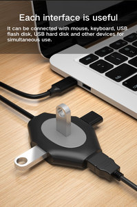 Koogold 5 en 1 Adaptateur USB C pour Android/IOS/<span class=keywords><strong>MAC</strong></span> avec 4 * usb 3.0 Chargement de PD USB C station <span class=keywords><strong>D</strong></span>'accueil Comme Hub Type-c - Product Image 6