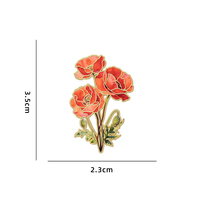 Pin Bros Enamel Bunga Botani Kustom Pabrik Grosir, Lencana Logam Floral untuk Pakaian, Jaket, Ransel, Hadiah