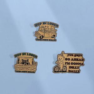 Broche <span class=keywords><strong>de</strong></span> Aleación <span class=keywords><strong>de</strong></span> Zinc con Forma <span class=keywords><strong>de</strong></span> Oso Pequeño <span class=keywords><strong>de</strong></span> Anime, Diseño Creativo Europeo y Americano, Insignia <span class=keywords><strong>de</strong></span> Panda Rojo para Coche, Color Negro - Product Image 2