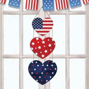 Placa Decorativa de Madera con Bandera Americana para Colgar en la Pared, Regalo Promocional para el Hogar, Fiestas, Cafeterías y Eventos Patrióticos - Product Image 2