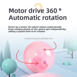 Automatisches Intelligentes Katzenspielzeug Nachhaltiges Lustiges Cartoon-Plüsch-Kaninchen-Hamster-Spielzeug Elektrischer Hindernisvermeidender Rollball - Product Image 5