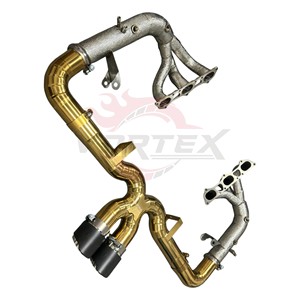 ท่อไอเสียตรง Vortex Premium Titanium สำหรับ Porsche 911 992 GT3 4.0 Catback พร้อมแผ่นกันความร้อนและปลายท่อคาร์บอน - Product Image 4