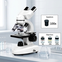 Two-Person Multi-Viewing LED Biological Microscope 400x 1080p Camera Auto Focus IP53 Rated Educational Laboratory Use