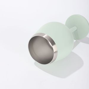 Stainless Steel Wine Glass 300ml Double Wall Vacuum Insulated With Lid Teardrop Shape For Party - Product Image 4