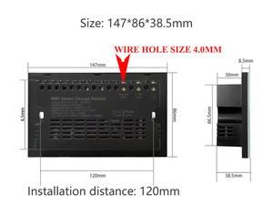 Enchufe de Pared Universal Inteligente WIFI Tuya de 147 mm, 16 A, con 2 Puertos USB Tipo-C PD20W, Control Remoto, Compatible con Alexa y Google Home, Táctil, de Plástico - Product Image 4