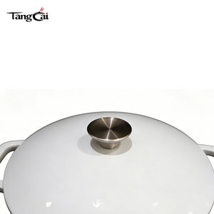 <span class=keywords><strong>Cocotte</strong></span> en fonte émaillée 5QT 6QT 7QT <span class=keywords><strong>à</strong></span> double poignée, antiadhésive, compatible tous feux, <span class=keywords><strong>pour</strong></span> cuisson, rôtissage et mijotage - Product Image 5
