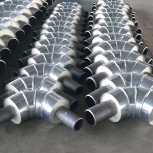 Galvanized Iron Sheet <strong>Polyurethane</strong> <strong>Foam</strong> <strong>Isolation</strong> <strong>Pipe</strong> Elbow/bend for Hot Water Supply - Product Image 3