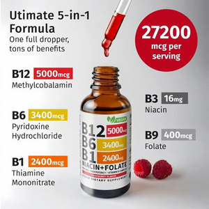 Gotas de Complejo de Vitamina <span class=keywords><strong>B12</strong></span>, Aumentan la Energía, Mejoran el Estado de Ánimo, Extractos de Plantas - Product Image 2