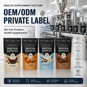 Mélange de café protéiné en poudre Marque Blanche Saveurs Originale, Caramel, Vanille, Mocha – Soutient les muscles, booste l'énergie – OEM ODM Échantillon Gratuit - Product Image 6