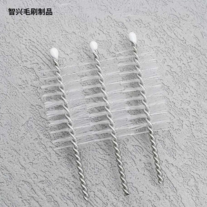 Brosse à bouteille en nylon 40*20*10 avec manche en acier inoxydable 304 pour le nettoyage des tubes à essai et des pailles - Product Image 1