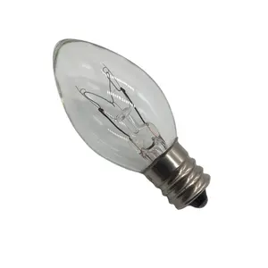 C7 Incandescent Bulb Light Bulb 7W 10W 15W Clear E12/E14 North America