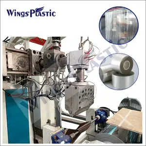 Automatische Kleine Plastic Pet Pc Ps Acryl Transparante Soft Sheet Extrusie Machine Huisdier Gordijn Folie Plaat Maken Machine