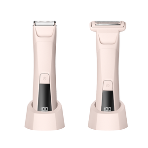 Recortadora de vello corporal para hombres y mujeres, afeitadora eléctrica para pecho, piernas, zona íntima, afeitadora en seco/húmedo, depiladora con luz LED, maquinilla de afeitar impermeable - Product Image 5