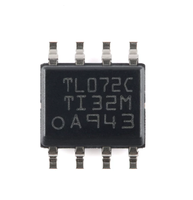 Amplificateur opérationnel à double entrée FET TL072CDR, amplificateur audio à faible bruit, circuit intégré analogique SOIC-8