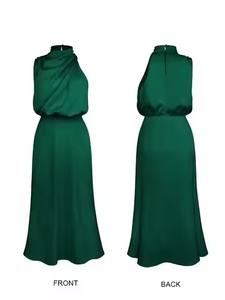 <span class=keywords><strong>Abito</strong></span> da Sera per Feste Elegante da Donna alla Moda Stile Celebrity Estivo di Alta Gamma in <span class=keywords><strong>Raso</strong></span> di Seta Senza Maniche <span class=keywords><strong>Lungo</strong></span> - Product Image 6