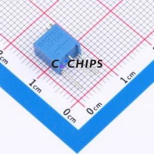 Resistencia Ajustable/Potenciómetro 3266W-204, Componente de Orificio Pasante (THT)-3P, Resistencia de 6.8x4.7mm, 200kOhm, 10%, 500mW, 250ppm ℃ - Product Image 1