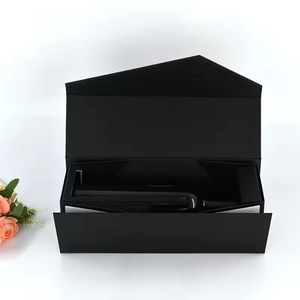 High-End <b>Black</b> Rigid Paperboard Cosmetic <b>Box</b> Rectangle Shape Magnetic Foldable Packaging for Luxury <b>Gift</b> - Product Image 1
