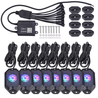 Rock-led RGB RGBW, 4 cartouches, 8 pièces, 12 led, kit d'éclairage rock, pour jeep wrangler, jk, yj, atv et arz 2020 900, livraison gratuite, 1000