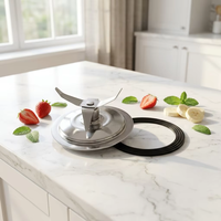 Lame de rechange pour mixeur électrique domestique, lame en acier inoxydable, roue de transmission en caoutchouc, durable pour broyeur à glace, marque BEISHUN