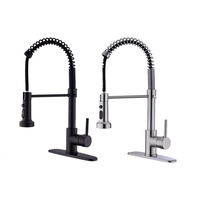 Robinet de cuisine classique en acier inoxydable, mitigeur de cuisine moderne en laiton avec douchette extractible pour évier