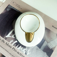 Cendrier créatif classique en forme d'œuf à fente unique, portable, en céramique, style européen et américain, accessoires pour fumeurs pour la maison et la voiture