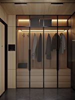 Armoires de chambre à coucher personnalisées modernes pour meubles Design LED, décoration lumineuse, armoires en verre, Dressing