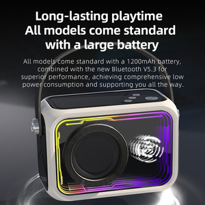 Mini Handheld RGB Color Light Small Home Computer Desktop Gift Small <b>Wireless</b> Speaker Mirror Light Blue tooth Speaker - Product Image 4
