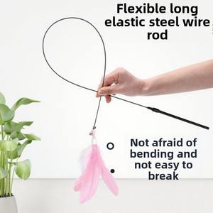 Juguetes para Gatos, Varita de Plumas, Juguete Interactivo para Gatitos con Súper Ventosa, Plumas de Repuesto Desmontables, Accesorios para Gatos - Product Image 2