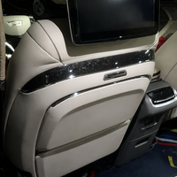 Table pliante pour siège arrière Cadillac XT5 XT6 2017-2024, chargeur sans fil, porte-gobelet, bureau pour ordinateur portable, table à manger, finition carbone, éclairage d'ambiance