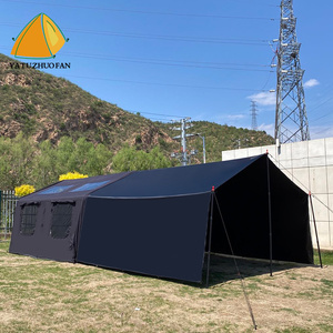 Tente gonflable - Tente de camping imperméable quatre saisons avec deux chambres, <span class=keywords><strong>abri</strong></span> extérieur renforcé avec portes à double couche - Product Image 3