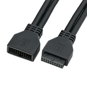 Cable de extensión USB 3.0 de 20 pines para placa base, de 19 a 20 pines, macho a hembra, cable de datos de expansión para panel de chasis - Product Image 4
