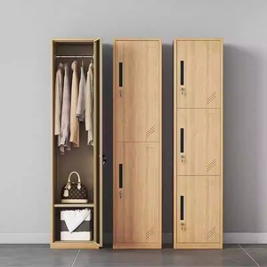 Armoire de rangement métallique économique à une seule porte avec 4 étagères réglables, design industriel pour chambre et école - Product Image 1