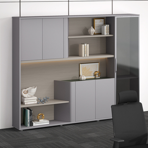 ตู้เก็บเอกสารสำนักงานแบบขยายได้ รุ่นขายดีของ Genova ดีไซน์ทันสมัย บานไม้ ประตูกระจก เหมาะสำหรับโรงแรมและโรงเรียน - Product Image 3