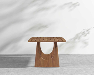 Nouvelle table à manger italienne de luxe en bois avec chaises, table à manger d'extérieur en bois - Product Image 5