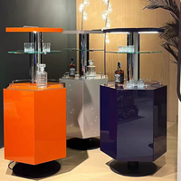 Mini-bar de luxe moderne avec élévateur, design créatif et élégant, pour projets de villas et de manoirs