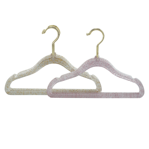 Cintres en plastique Transparent de haute qualité anti-dérapant gain de place costume paillettes acrylique or poudre <span class=keywords><strong>perle</strong></span> <span class=keywords><strong>cintre</strong></span> - Product Image 4