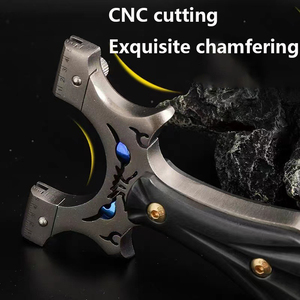 Slingshot de chasse et de sport de compétition de haute précision en acier inoxydable avec double clip laser - Product Image 3