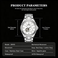Reloj de pulsera para hombre, de acero inoxidable, de lujo, personalizado, con movimiento mecánico automático, esqueleto, japonés, Citizen, Seiko, Eta, fabricado en China
