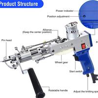 Pistolet à touffeter électrique 2 en 1, machine TD en stock, vente à chaud, fabricants de pistolets à touffeter à main rose à bas prix