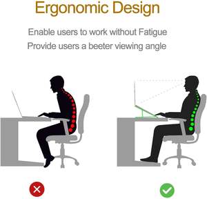 Support d'<span class=keywords><strong>ordinateur</strong></span> portable réglable avec ventilation, compatible avec MacBook/Air/Pro, Dell, HP, Lenovo, <span class=keywords><strong>Acer</strong></span> et autres ordinateurs portables - Product Image 6