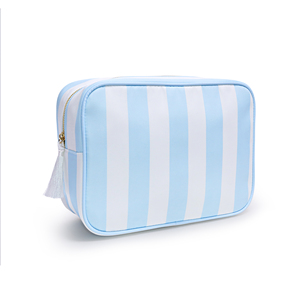 DIY Embroidery Cabana Stripe Women <strong>Men</strong> Printed <strong>Toiletry</strong> <strong>Bag</strong> Travel Makeup <strong>Bag</strong> Waterproof Nylon Beach Pouch Striped Cosmetic <strong>Bag</strong> - Product Image 4