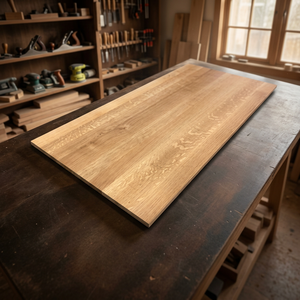 Table de conférence en chêne blanc personnalisable avec un design de plateau unique et des options de taille sur mesure - Product Image 3