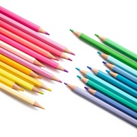 Crayons de couleur personnalisés non solubles, sans danger, pour enfants, ensemble de peinture Macarons 12/24 couleurs, impression