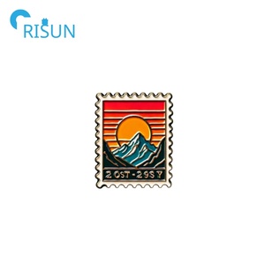 <span class=keywords><strong>Timbres</strong></span> de collection Souvenir de voyage en métal série broche aimant timbre-poste épinglette broche timbre postal personnalisé insigne épingle en émail - Product Image 3