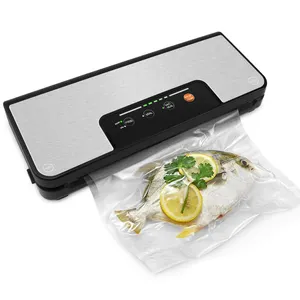 Household Intelligent Reusable Stainless Steel ABS Vacuum Sealer Custom Kitchen Logo Space Saver Electric Food Preservation Household Use