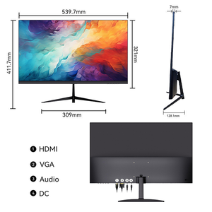 Nouvel écran 27 pouces IPS 75Hz FHD 1920x1080 sans cadre, sans scintillement, angle de vision de 178° pour ordinateur de bureau VGA, 99% SRGB - Product Image 2
