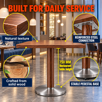 Ensemble table et chaises de restaurant commercial J2S, chaises de restaurant modernes en bois, sièges rembourrés, mobilier contractuel pour hôtel