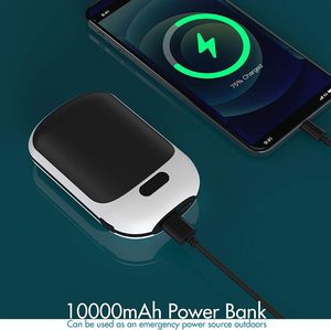 Batterie externe de chauffe-mains rechargeables de 10000mAh, <span class=keywords><strong>chauffage</strong></span> Double face, 3 niveaux de chaleur jusqu'à 131 F, durée de 12 heures - Product Image 3