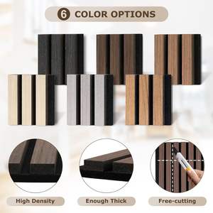 Panel de Pared Acústico de Madera Negra, Paneles Decorativos de Madera Acústica, Absorbentes de Sonido para Cine, Sala de Cine - Product Image 5